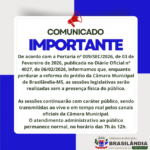 Câmara Municipal de Brasilândia suspende presença de público em sessões devido a reformas no prédio
