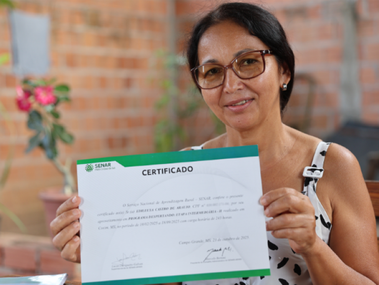 Aprender a ler virou realidade e levou Edileusa a conquistar muito mais com o Senar/MS