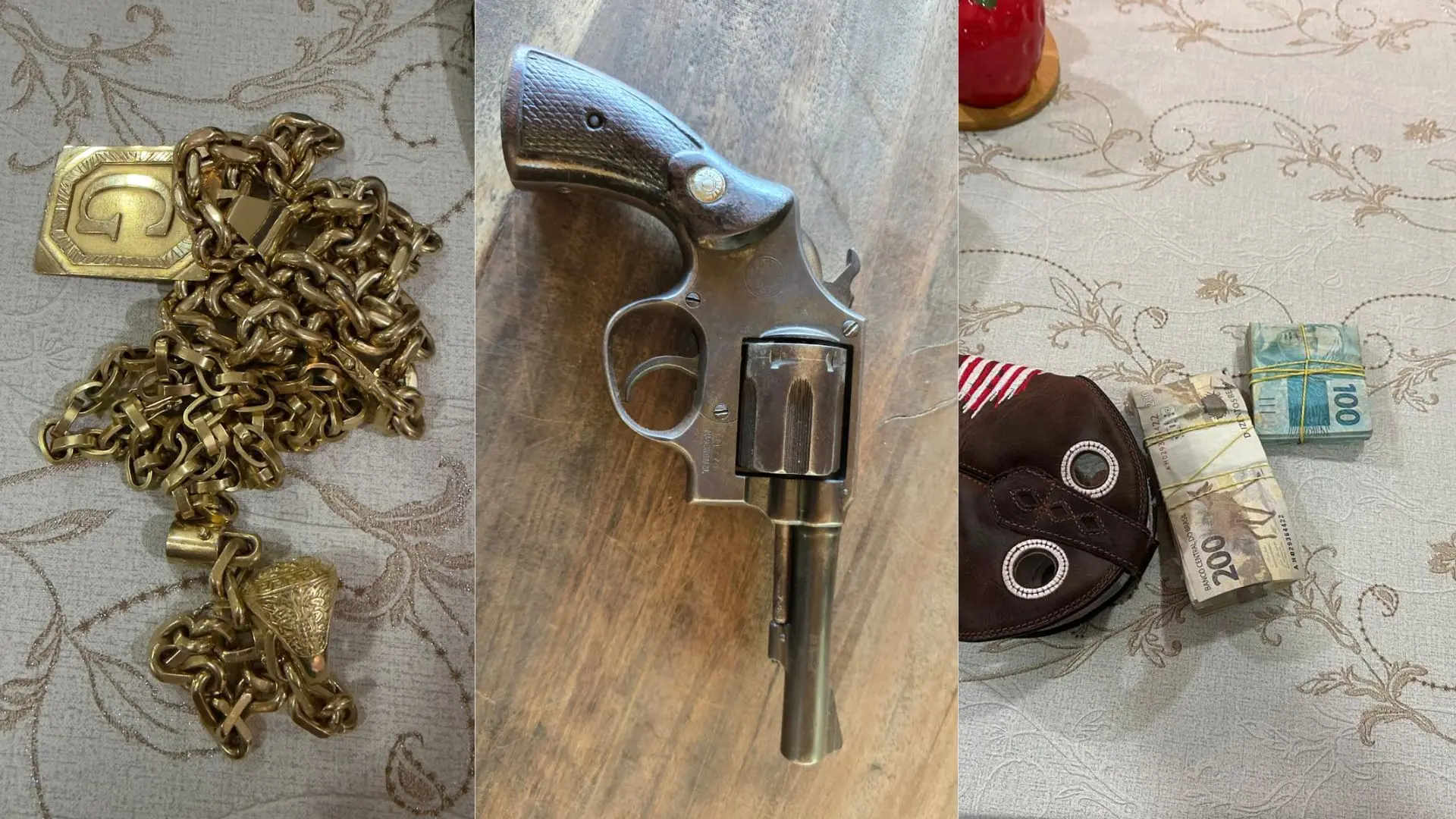 Joias, armas e R$ 26 mil em dinheiro foram apreendidos em ação contra grupo em MS