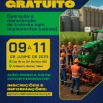 Brasilândia oferece curso gratuito de operação e manutenção de tratores com implementos