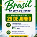 Prefeitura reduz expediente nesta segunda (29) por conta do jogo do Brasil e reforça proibição de fogos com estampido