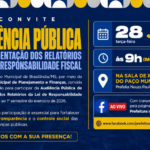 Prefeitura de Brasilândia convida população para Audiência Pública de apresentação dos Relatórios da Lei de Responsabilidade Fiscal
